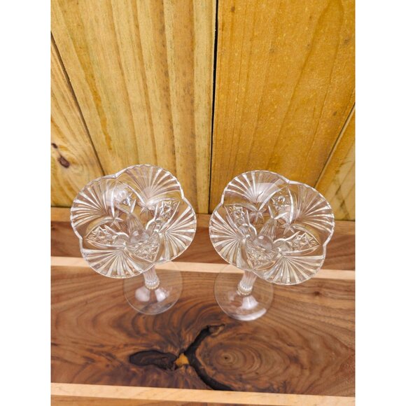 Vintage Cristal d'Arques Vincennes Lead Crystal Candlesticks, Set of 2 - Picture 6 of 9